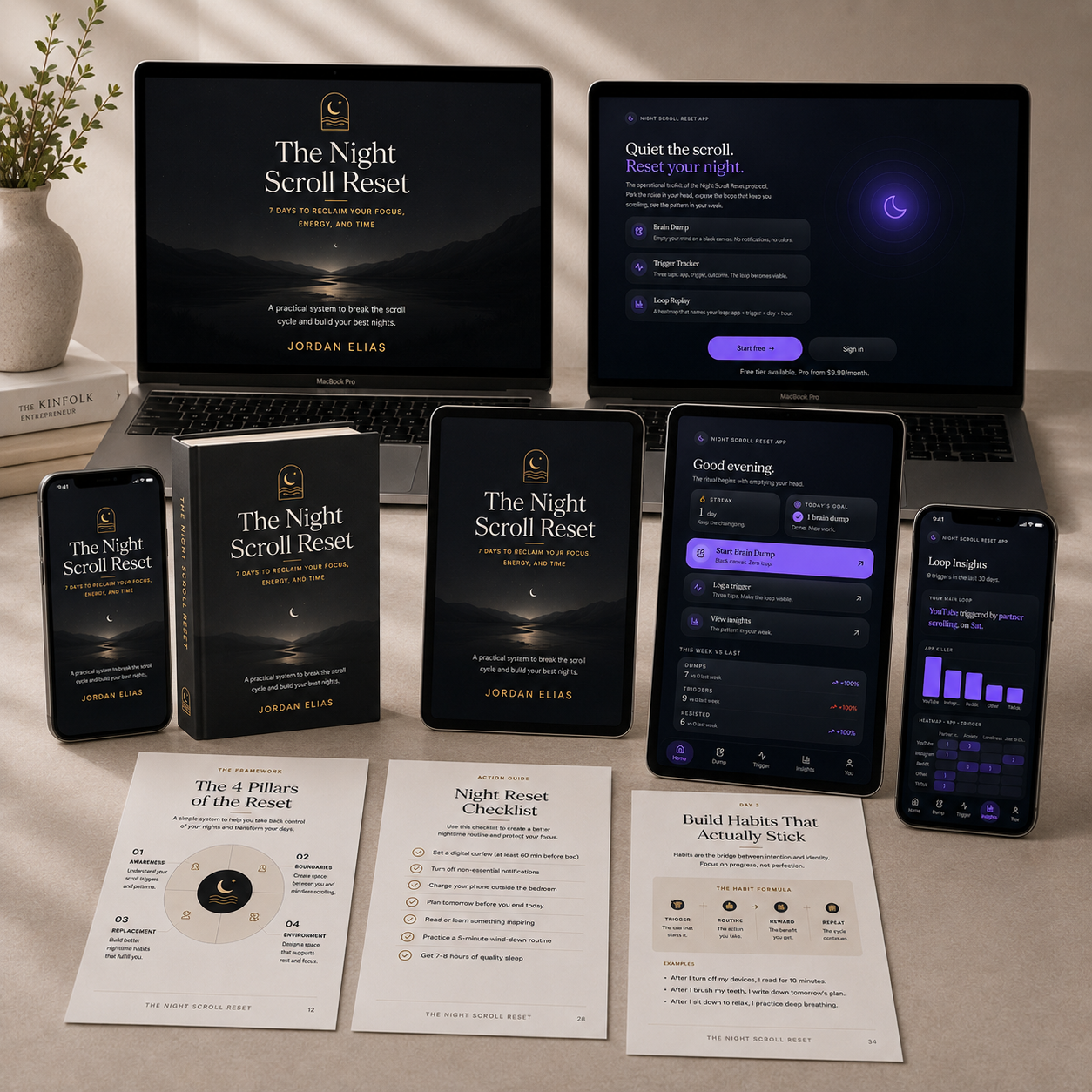The Night Scroll Reset — ebook + app bundle